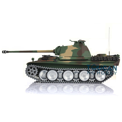 Henglong 1/16 RC Tank 7.0 3879 Customized German Tank Panther G RTR Tank w/ 360Degrees Rotating Turret Barrel Recoil Metal Road Wheel