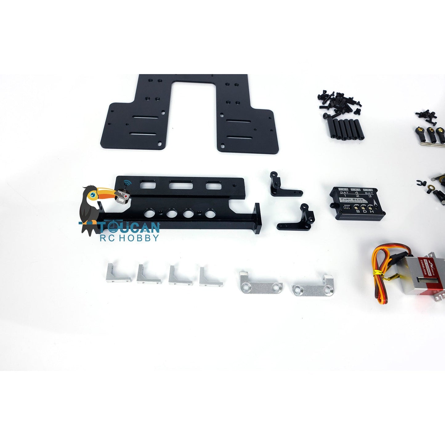 Cab Suspension System Second Plate Servo Spare Part for 1/14 LESU FH RC Tractor Remote Controlled Truck Car Model DIY