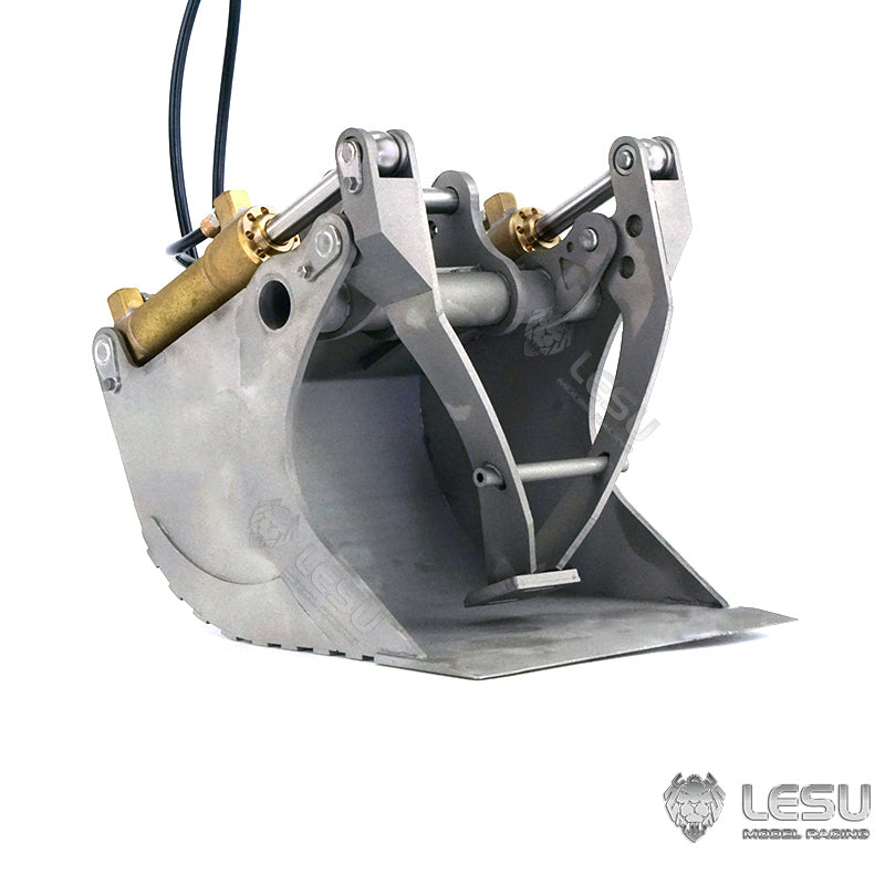 LESU 1/14 Metal Hydraulic RC Excavator Aoue ET26L Three-Section Arm Tracks Pump Fence Liquid Crystal Display Selector Grab Bucket
