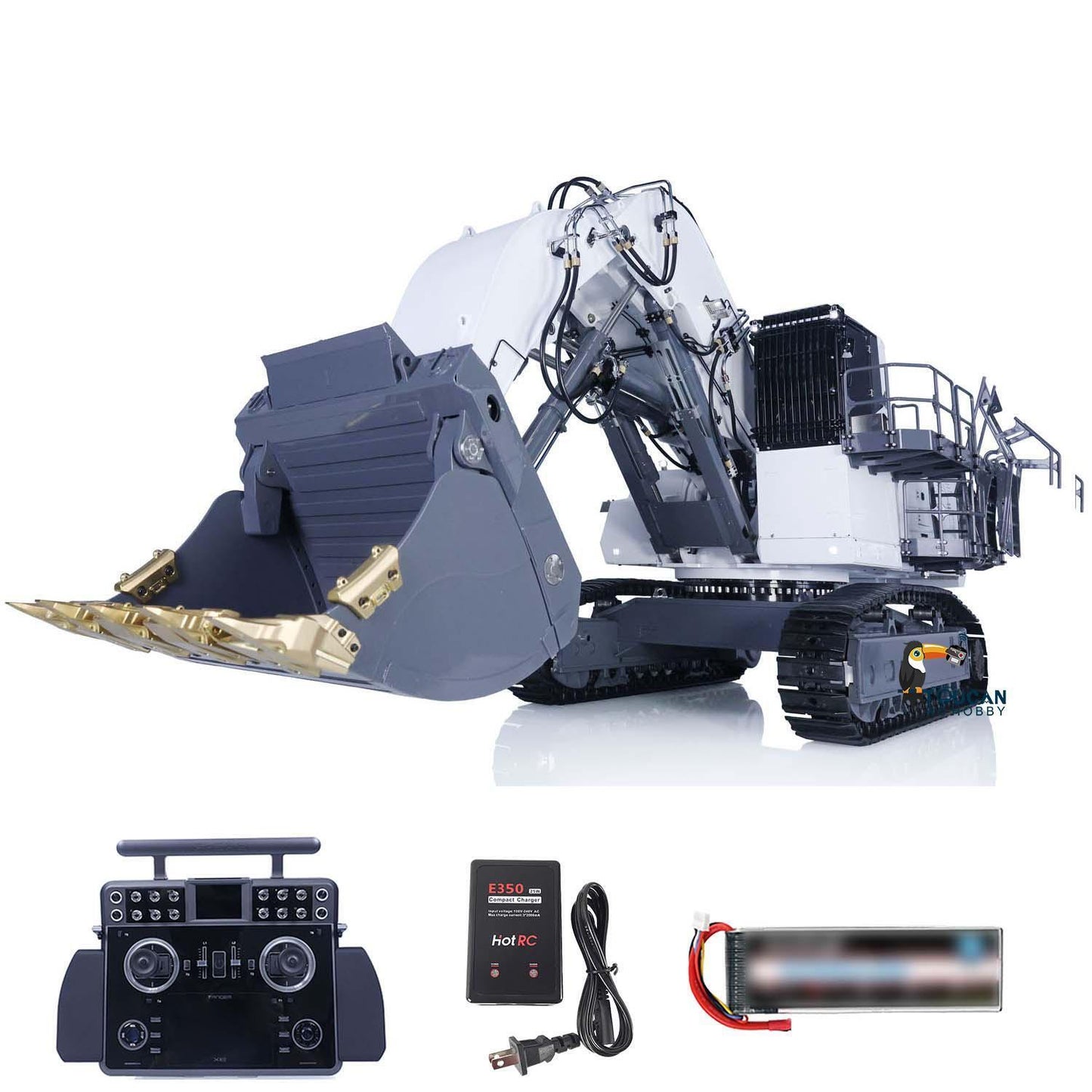LESU 1/14 Heavy Double Pump RC Hydraulic Metal Excavator AOUE 9150 XE Lite Radio Controlled RTR Version Digger Light System