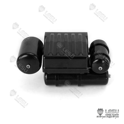 LESU Metal Battery Box Compartment Air Tank for 1/14 Tamiya Remote Control Dumpers Tractor Truck Scainia Benzs Volo Car Model DIY