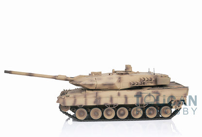 Henglong 1/16 TK7.0 German Leopard2A6 Military RC Tank 3889 W/ 360Degrees Rotating Turret Metal Tracks Sprocket Hobby Grade Collection