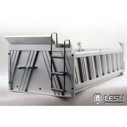 LESU 450MM 400MM Full Metal Cargo Bucket Container for Radio Control 8*8 6x6 Hydraulic Dumper Lorry Tipper 1/14 Truck TAMIIYA Car