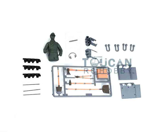 US Stock Henglong 1:16 Scale Plastic Decoration Parts Bag for German Tiger I RC Tank 3818 Radio Control Model