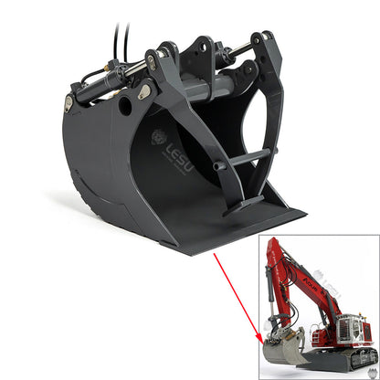 Metal Tiltable Bucket Grab Grapple Quick Detachable Fixed Mount Crusher for 1/14 LESU Aoue ET35 RC Hydraulic Excavator Model
