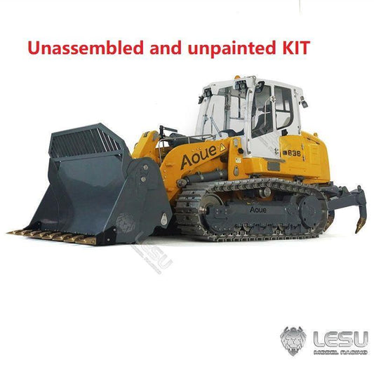 LESU 1/14 636 Hydraulic Construction Vehicles Radio Controlle Track Loader Light Sound Motor Metal Openable Closable Bucket