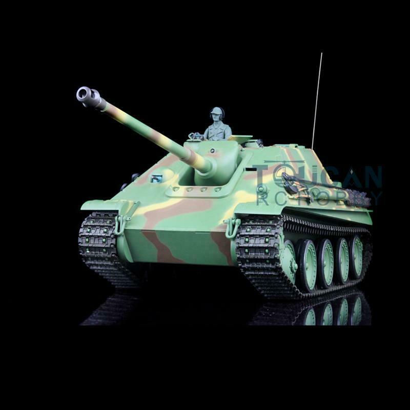 US Stock 2.4Ghz Heng Long 1/16 Scale 7.0 Plastic Ver German Jadpanther RC Tank Smoke BB Shooting IR Sound RTR Model 3869