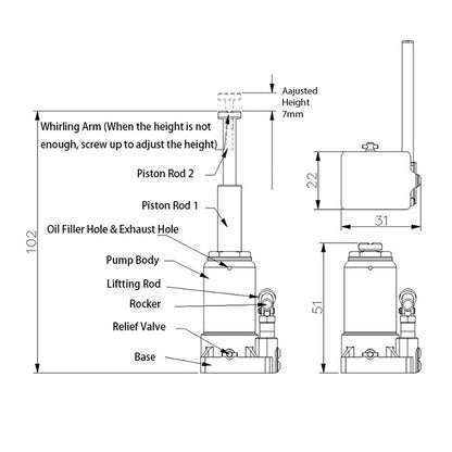 JDM 163 1/10 Scale Metal Hydraulic Lifting Jack Model for RC Car Electric Trucks Decorative Parts Collection Display Easter Sale